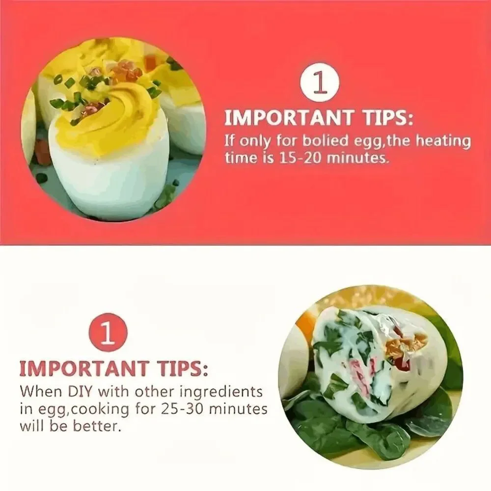 Silicone Egg Boiler Heat Resistant Cooking Cups - 6 Piece